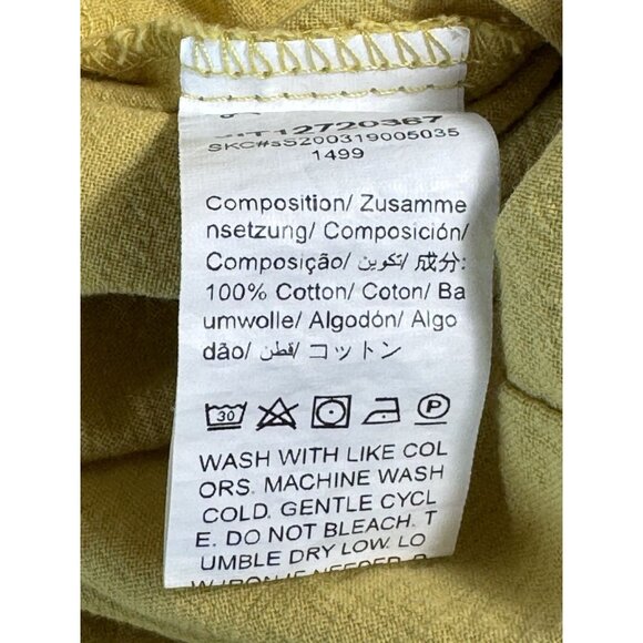 SheIn overall shorts Women's Large Cotton Yellow - Picture 7 of 8